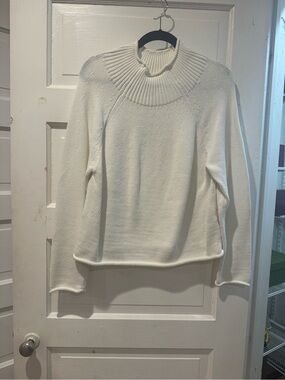 White J. Crew Rollneck Sweater